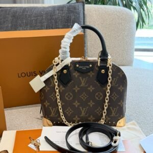 Louis Vuitton Alma Trunk BB Monogram – Black Leather Trim & Gold Hardware